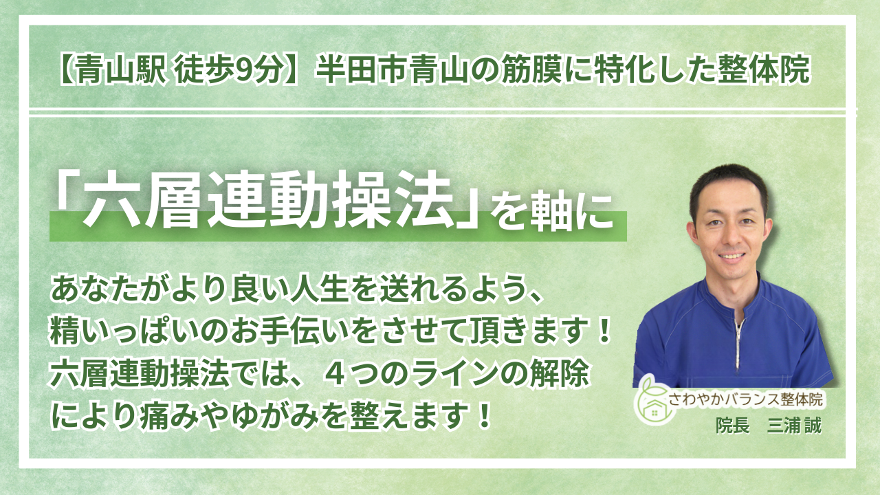 TOP｜愛知｜半田市｜六層連動操法さわやかバランス整体